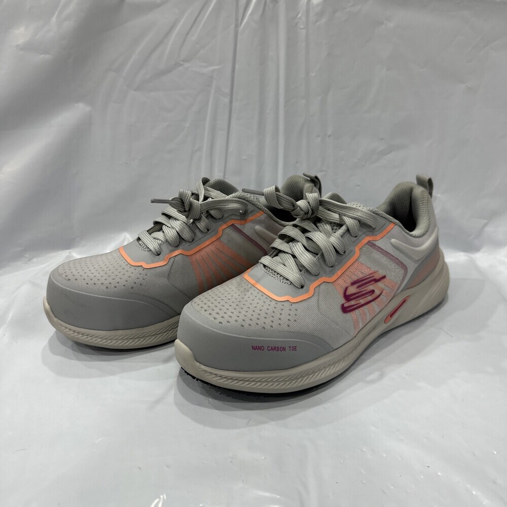 Skechers Carbix-Niyla Women's 8.5 Gray Carbon Nano Safety Toe Work Shoes EBS1306